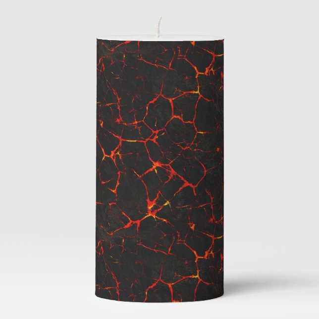 Falln Hot Lava Pillar Candle (Front)