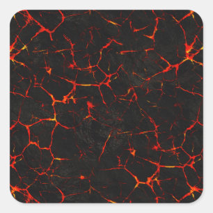Falln Hot Lava Square Sticker