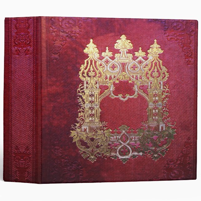 Falln Ink Stained Crimson Book 3 Ring Binder (Front/Spine)