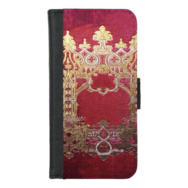 Falln Ink Stained Crimson iPhone Wallet Case (Front)