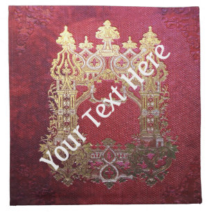 Falln Ink Stained Crimson Napkin