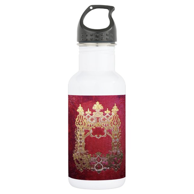 Falln Ink Stained Crimson Water Bottle (Front)