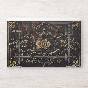 Falln Leather and Gold HP Laptop Skin