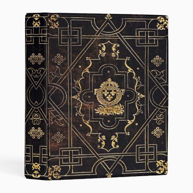 Falln Leather and Gold Mini Binder (Front/Spine)