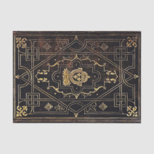 Falln Leather and Gold Tissue Paper