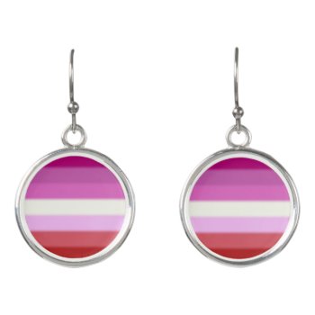 Falln Lesbian Pride Flag Earrings by FallnAngelCreations at Zazzle
