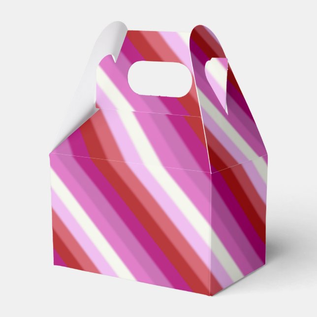 Falln Lesbian Pride Flag Favor Boxes (Front Side)