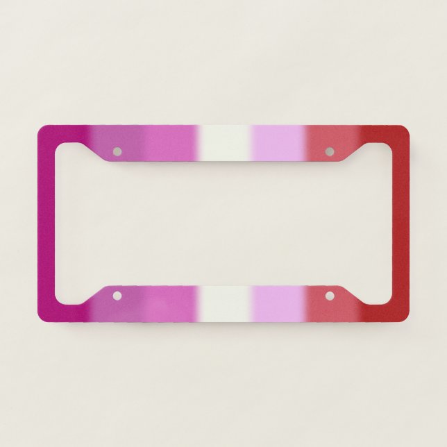Falln Lesbian Pride Flag License Plate Frame (Front)