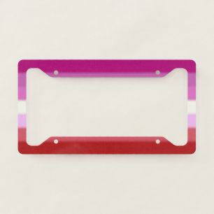 Falln Lesbian Pride Flag License Plate Frame