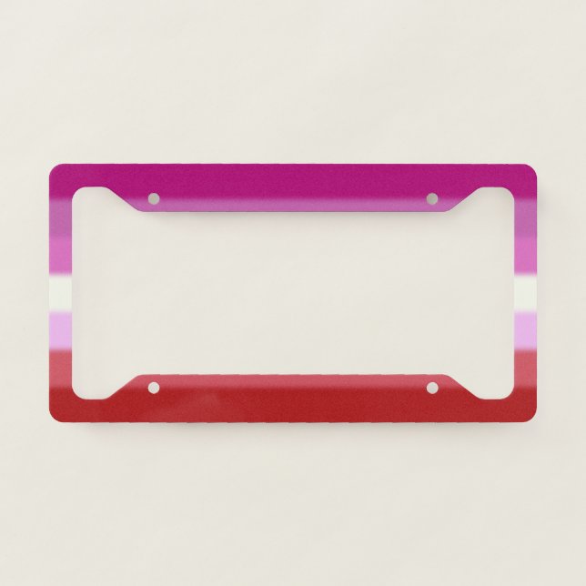 Falln Lesbian Pride Flag License Plate Frame (Front)
