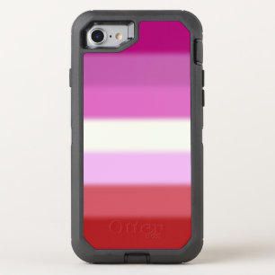 Falln Lesbian Pride Flag OtterBox Defender iPhone SE/8/7 Case