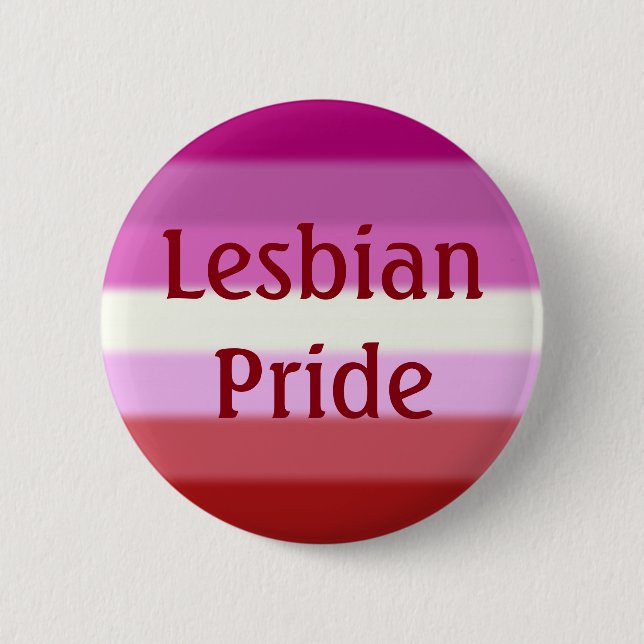 Falln Lesbian Pride Flag (Text) Button (Front)