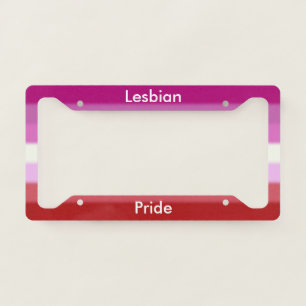 Falln Lesbian Pride License Plate Frame