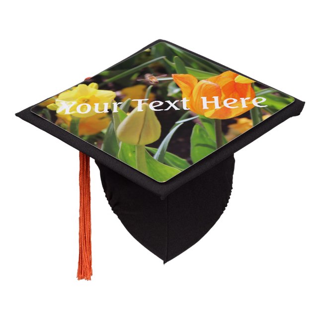 Falln Little Bee in Flight Graduation Cap Topper (Angled)
