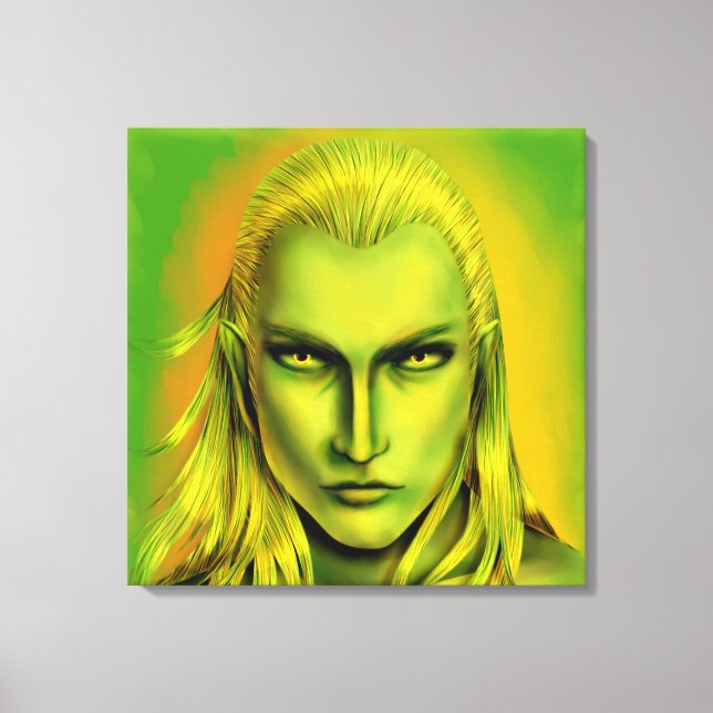Falln Male Forest Elf Canvas Print (Front)