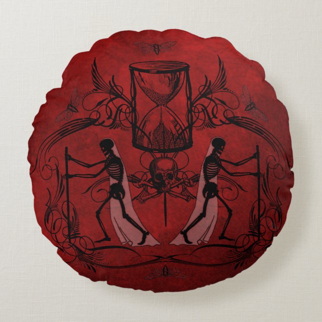Falln Memento Mori Round Pillow (Front)