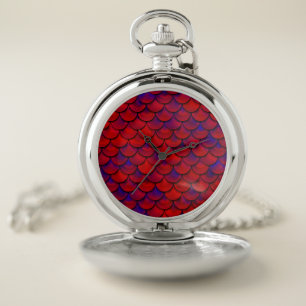 Falln Mermaid Scales Pocket Watch