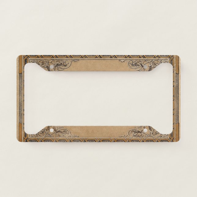 Falln Old Knotwork Paper License Plate Frame (Front)