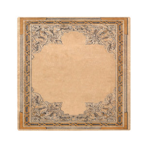 Falln Old Knotwork Sepia Paper Metal Print