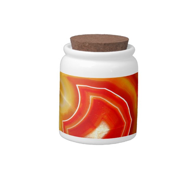 Falln Orange Agate Candy Jar (Left)