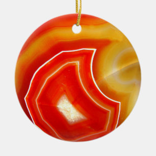 Falln Orange Agate Ceramic Ornament