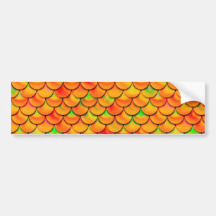 Falln Orange and Green Scales Bumper Sticker