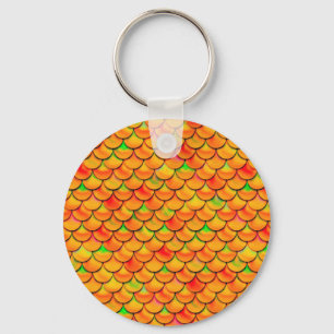 Falln Orange and Green Scales Keychain