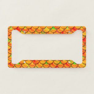 Falln Orange and Green Scales License Plate Frame