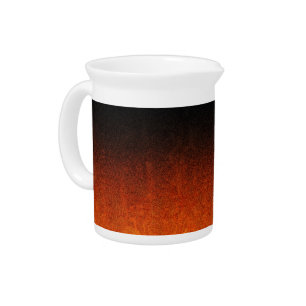 Falln Orange & Black Glitter Gradient Beverage Pitcher