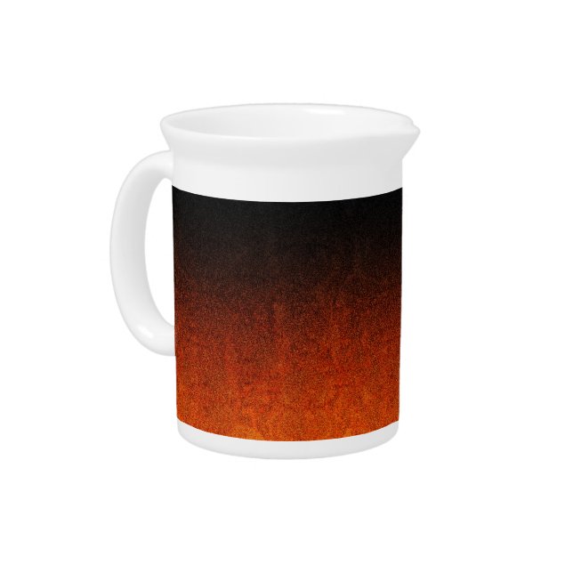 Falln Orange & Black Glitter Gradient Beverage Pitcher (Left)