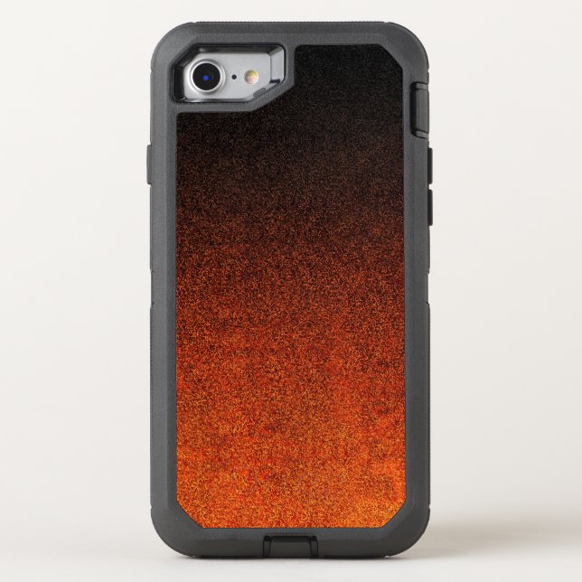 Falln Orange & Black Glitter Gradient Otterbox iPhone Case (Back)