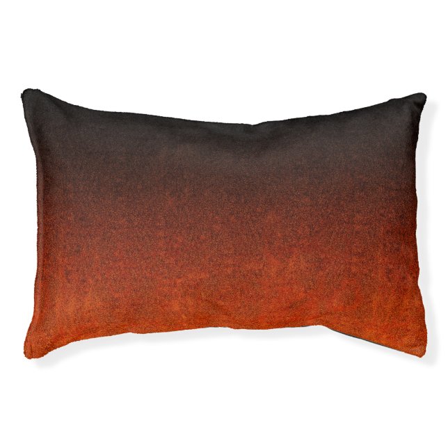 Falln Orange & Black Glitter Gradient Pet Bed (Front)