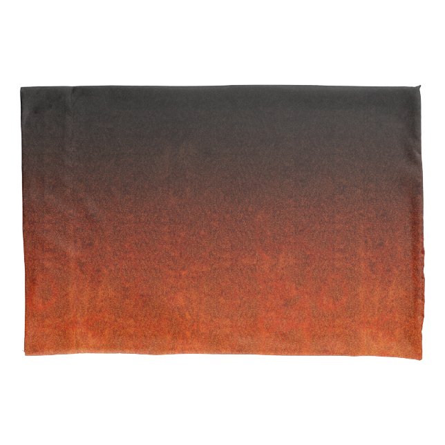 Falln Orange & Black Glitter Gradient Pillow Case (Front)