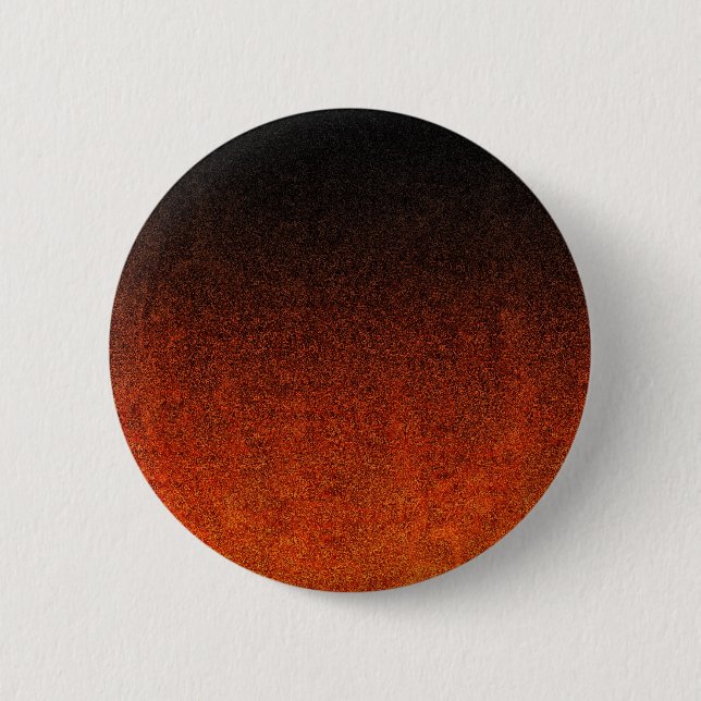Falln Orange & Black Glitter Gradient Pinback Button (Front)