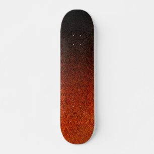 Falln Orange & Black Glitter Gradient Skateboard Deck