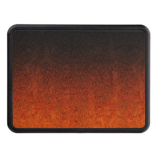 Falln Orange & Black Glitter Gradient Trailer Hitch Cover