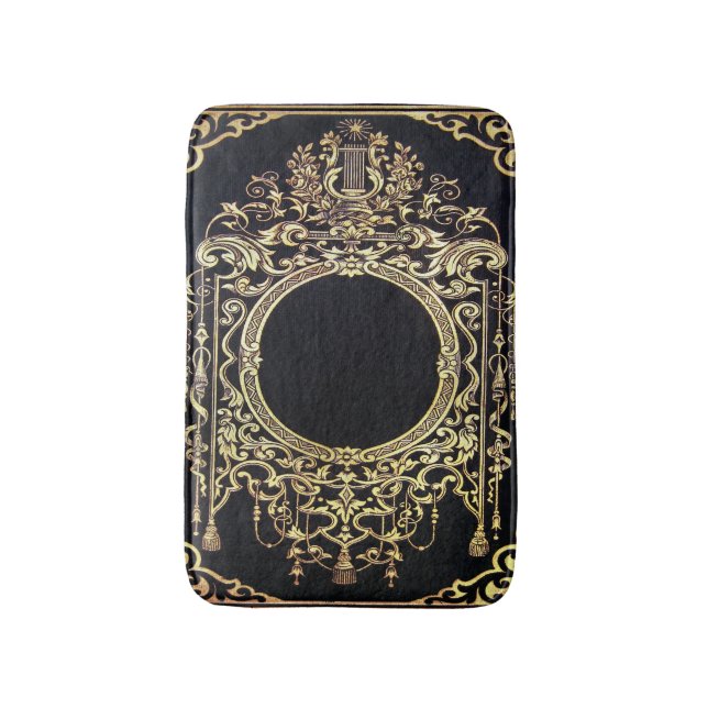 Falln Ornate Gold Frame (Perfect for a Monogram!) Bathroom Mat (Front Vertical)
