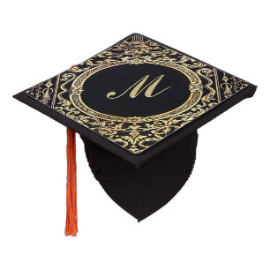 Falln Ornate Gold Frame (Perfect for a Monogram!) Graduation Cap Topper