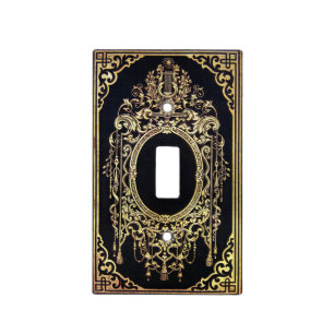Falln Ornate Gold Frame (Perfect for a Monogram!) Light Switch Cover