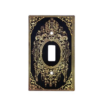 Falln Ornate Gold Frame (perfect For A Monogram!) Light Switch Cover by FallnAngelCreations at Zazzle