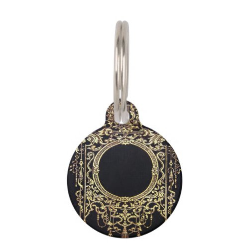 Falln Ornate Gold Frame Perfect for a Monogram Pet ID Tag