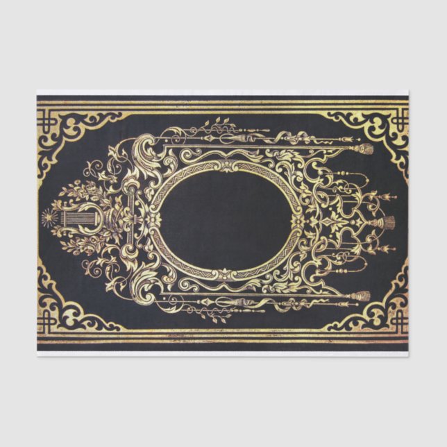 Falln Ornate Gold Frame (Perfect for a Monogram!) Tissue Paper (Front)