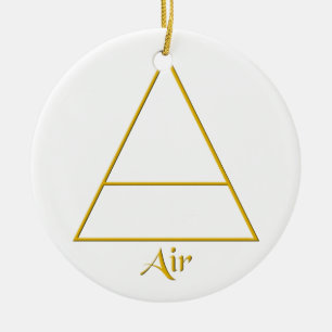 Falln Pagan Air Element Symbol Ceramic Ornament