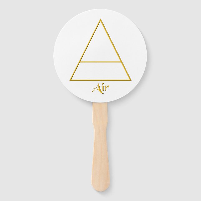 Falln Pagan Air Element Symbol Hand Fan (Front)