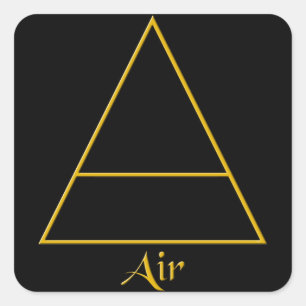 Falln Pagan Air Element Symbol Square Sticker