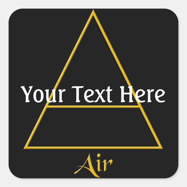 Falln Pagan Air Element Symbol Square Sticker (Front)
