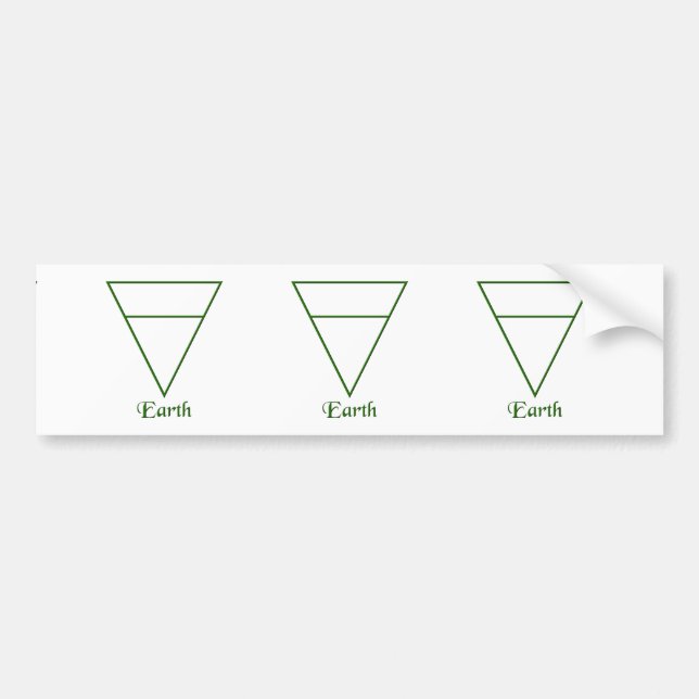 Falln Pagan Earth Element Symbol Bumper Sticker (Front)