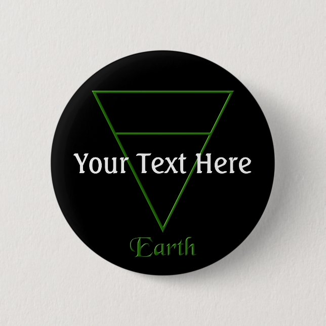 Falln Pagan Earth Element Symbol Button (Front)