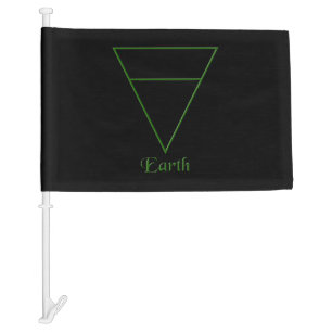 Falln Pagan Earth Element Symbol Car Flag