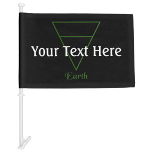 Falln Pagan Earth Element Symbol Car Flag